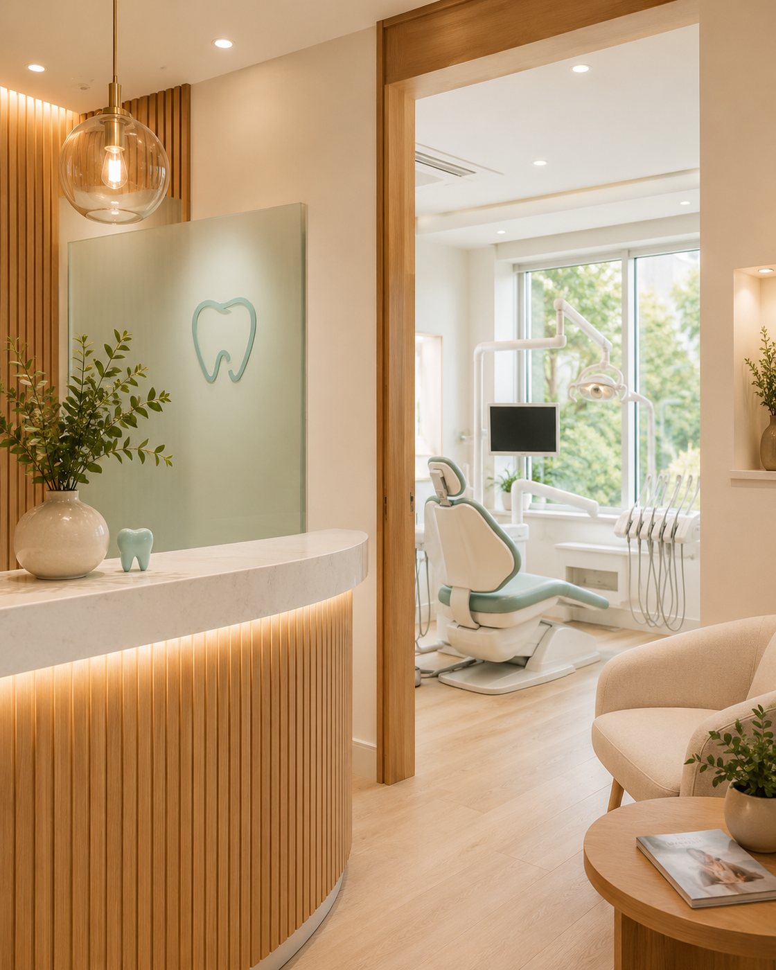 Welcoming modern dental clinic interior